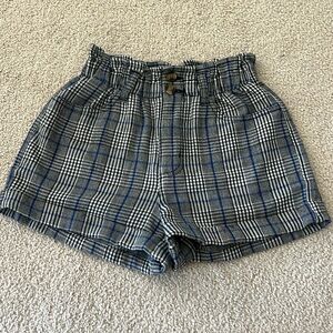 Plaid High Waisted Shorts